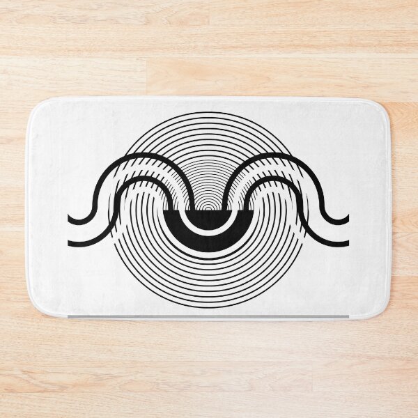 Item preview, Black and White Geometric Print with Curved Lines designed and sold by NiceDigital.
