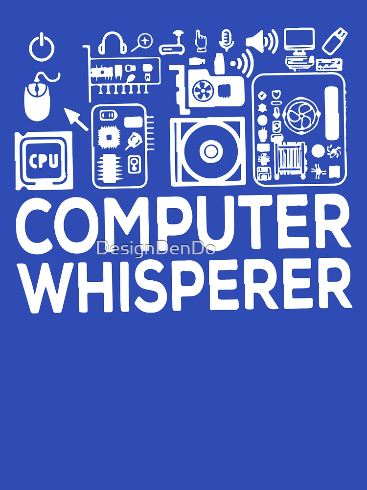 Thumbnail 7 of 7, Classic T-Shirt, Computer Whisperer, IT Tech, Computer Nerd, Software Engineer, Computer Science, Computer Engineer designed and sold by DesignDenDo ⭐⭐⭐⭐⭐.