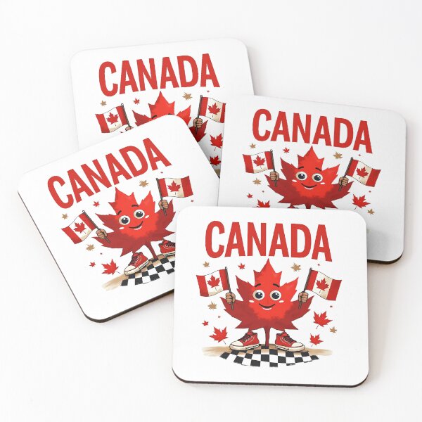 Item preview, Happy Maple Leaf with Flags and Stars Canada designed and sold by TomxDesign.