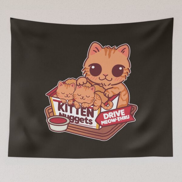 Item preview, Kitten Nuggets Drive Meow-Thru - Funny Cute Cat Fast Food Parody designed and sold by BGMeYou.