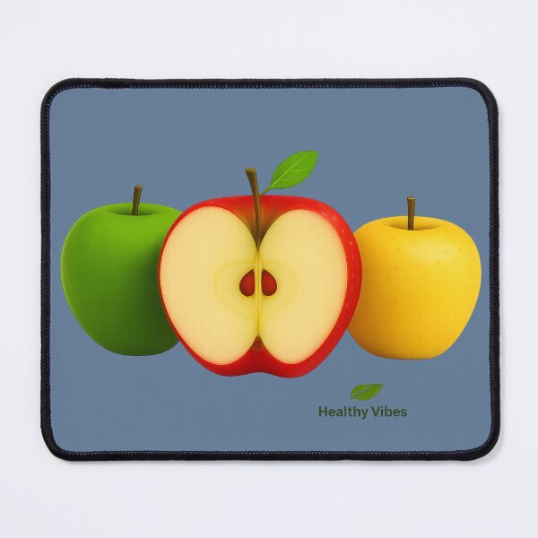 Item preview, Colorful Apple Trio – Red, Green & Yellow Fruit Illustration | Healthy Vibes designed and sold by MugLifeCo.
