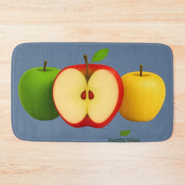 Item preview, Colorful Apple Trio – Red, Green & Yellow Fruit Illustration | Healthy Vibes designed and sold by MugLifeCo.