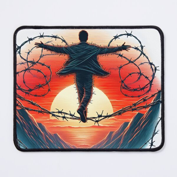 Item preview, Barbed Wire Tightrope, Ai Generated Art designed and sold by ACC .