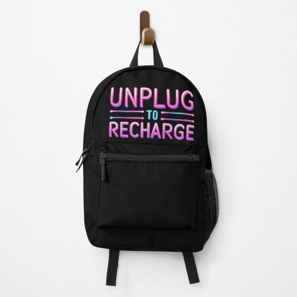 Item preview, Unplug to Recharge – Neon Light Tech Detox Quote designed and sold by SUBBRAND.