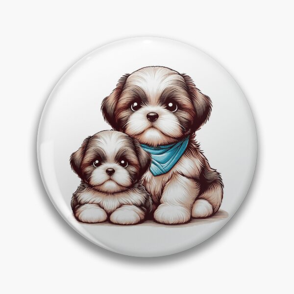 Item preview,  Cute Shihtzu puppy with daddy designed and sold by nicnacc.