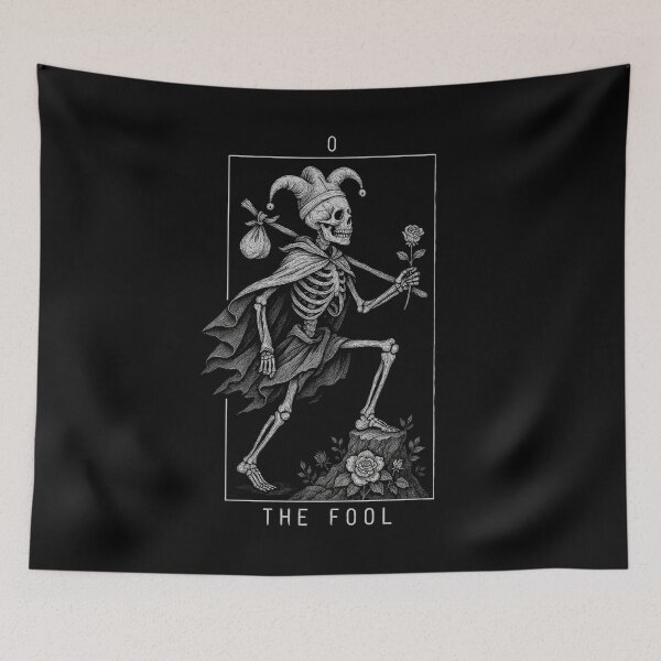 Item preview, The Fool - Major Arcana - Skeleton Tarot Cards designed and sold by Boriken Brujas.