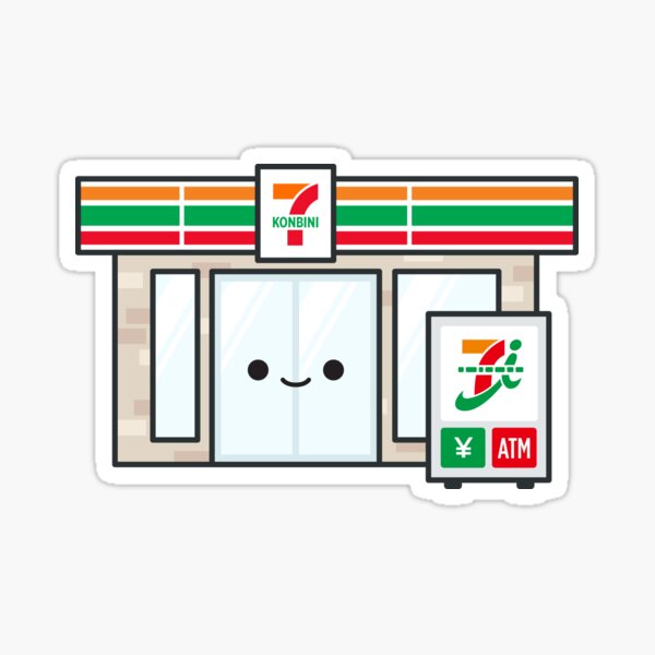 Vista previa del artículo con la obra «Kawaii Konbini – Tienda de conveniencia japonesa», diseñado y vendido por thehappypals.