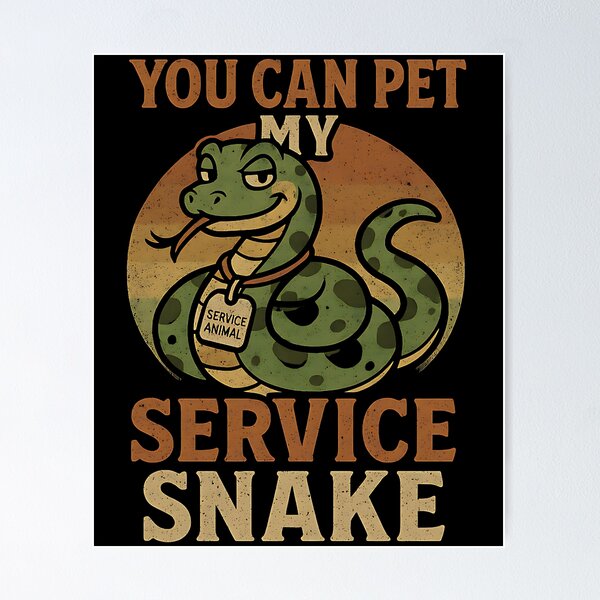 Item preview, You Can Pet My Service Snake - Adult Humor  designed and sold by zptees.
