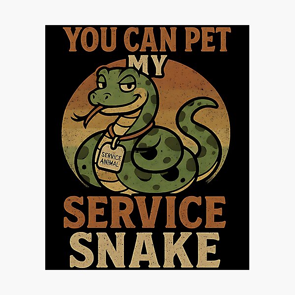 Item preview, You Can Pet My Service Snake - Adult Humor  designed and sold by zptees.