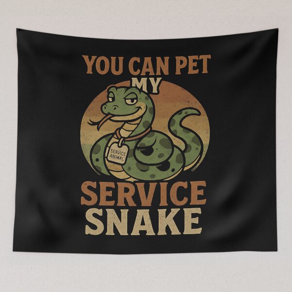 Item preview, You Can Pet My Service Snake - Adult Humor  designed and sold by zptees.
