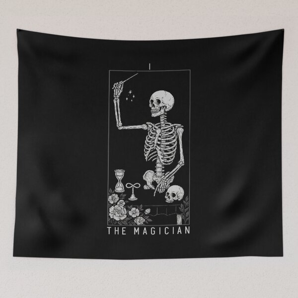 Item preview, The Magician - Major Arcana - Skeleton Tarot Cards designed and sold by Boriken Brujas.