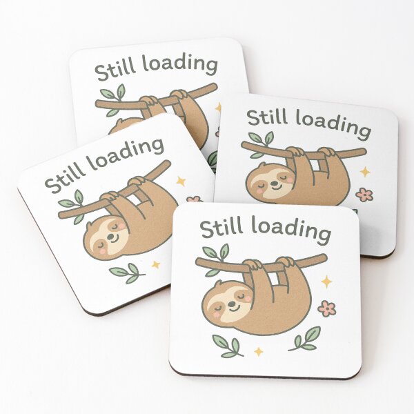 Item preview, Cute Lazy Sloth “Still Loading” PNG – Funny Kawaii Clipart for Shirts, Mugs, Stickers, Cards designed and sold by SearionStudio.