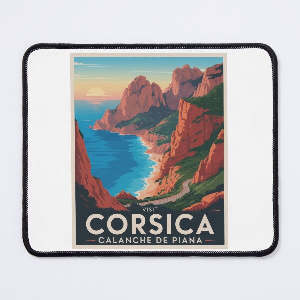 Item preview, Vintage Corsica Poster – Calanche de Piana Sunset | Retro travel design designed and sold by pod24.
