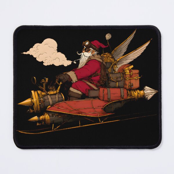 Item preview, Steampunk Santa Claus on Flying Airship designed and sold by Kollibri.