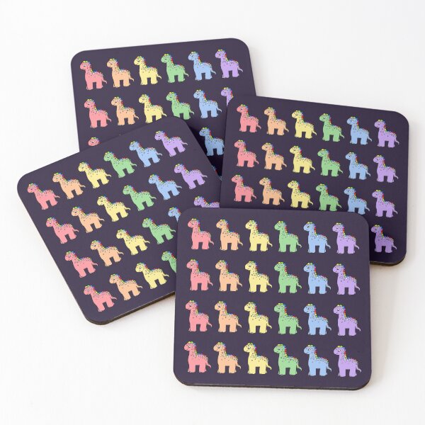 Item preview, Six Rainbow Dinosaurs designed and sold by Art by Veya.