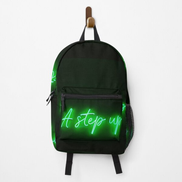 Item preview, A Step Up – Green Neon Quote for Growth & Progress designed and sold by ArtiQreate.