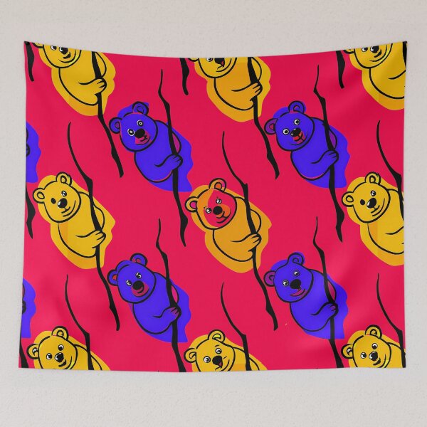 Item preview, Playful Bears on Branches Seamless Pattern designed and sold by ART ATTACK ZONE.