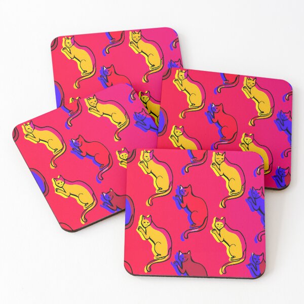 Item preview, Vibrant Pop Art Cats Seamless Pattern designed and sold by ART ATTACK ZONE.