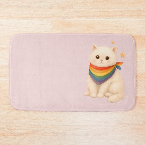 Item preview, LGBTQ Rainbow Bandana Kitty Graphic  designed and sold by IBD-HOUS.