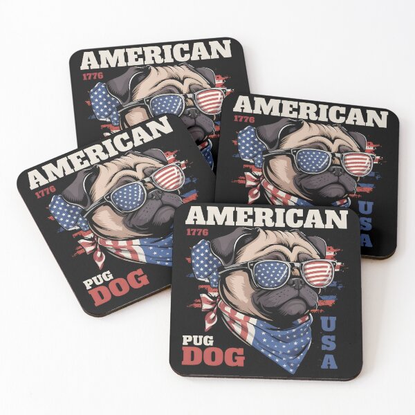 Item preview, American Pug Dog 1776 – Patriotic USA Sunglasses & Bandana Design designed and sold by Snifferius.