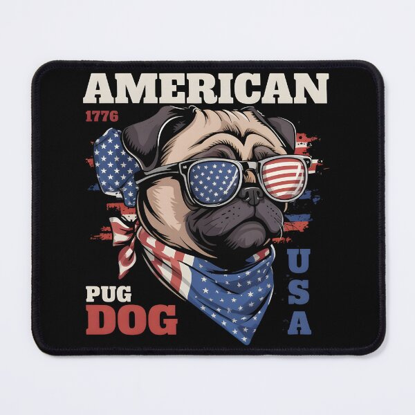 Item preview, American Pug Dog 1776 – Patriotic USA Sunglasses & Bandana Design designed and sold by Snifferius.