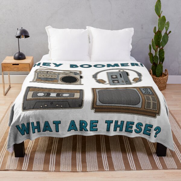 Item preview, hey boomer! what are these? vintage tv, retro radio, walkman, tape recorder, casette embroidery iron patch textured graphic artwork designed and sold by hayrpictures.