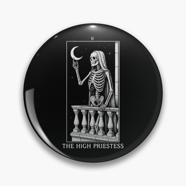 Item preview, The High Priestess - Major Arcana - Skeleton Tarot Cards designed and sold by Boriken Brujas.