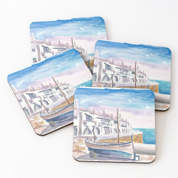 Item preview, Mediterranean Menorca Quietude at Binibeca Harbour designed and sold by artshop77.