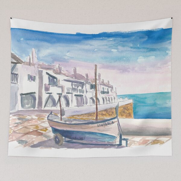Item preview, Mediterranean Menorca Quietude at Binibeca Harbour designed and sold by artshop77.