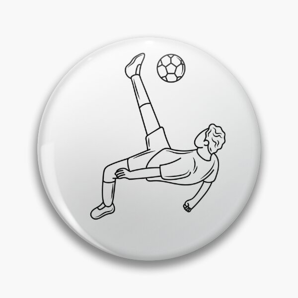 Item preview, Minimalist Bicycle Kick Football Line Art designed and sold by Hydravisions.