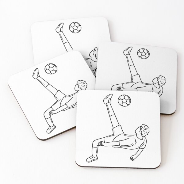 Item preview, Minimalist Bicycle Kick Football Line Art designed and sold by Hydravisions.