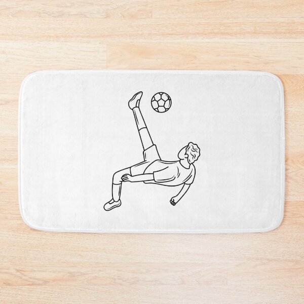 Item preview, Minimalist Bicycle Kick Football Line Art designed and sold by Hydravisions.