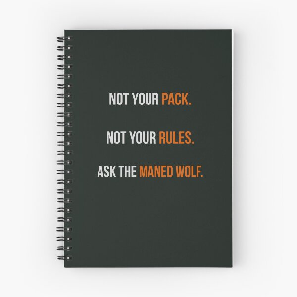 Item preview, Not Your Pack – Maned Wolf Quote Design | Kindwaves Rare Land Series designed and sold by KWkindwaves.