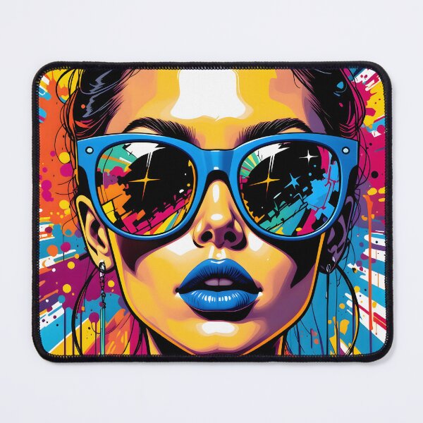 Item preview, Neon Confidence: Retrato pop art audaz con explosión de color designed and sold by BrushRushX.