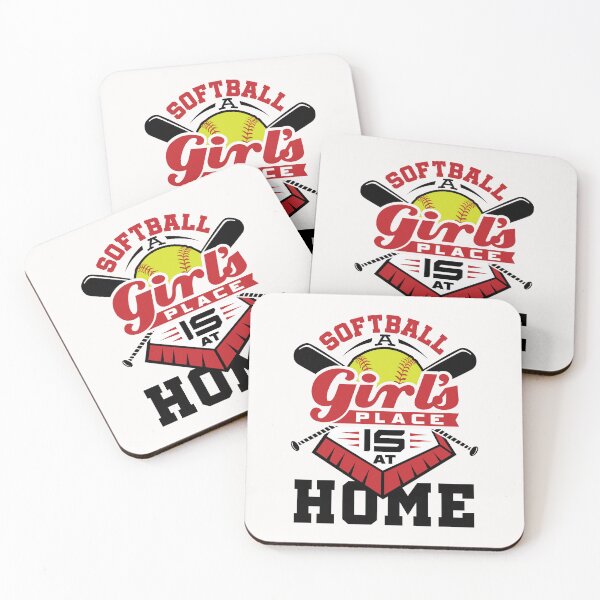 Item preview, Softball Funny A Girl's Place Is At Home designed and sold by jaygo.