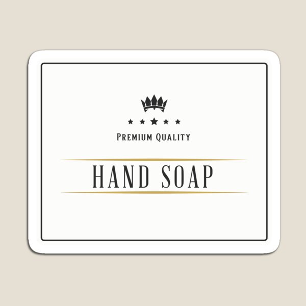 Aperçu de l'œuvre Étiquette de savon pour les mains de luxe / Blanc et or / Autocollant de décoration de luxe moderne créée et vendue par thisticker.