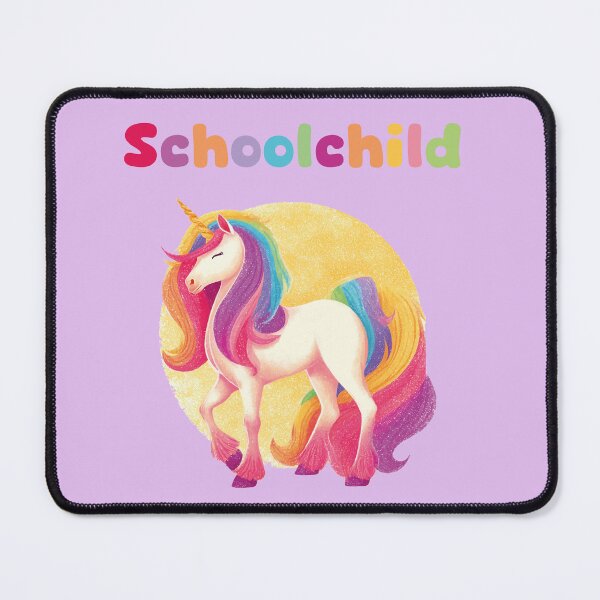 Item preview, Schoolchild glitter rainbow unicorn designed and sold by Lichtisign.