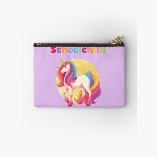 Item preview, Schoolchild glitter rainbow unicorn designed and sold by Lichtisign.