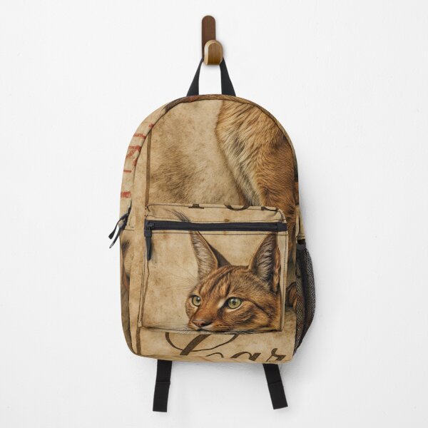 Item preview, Majestic Caracal – Vintage Wildlife Postage Stamp Art designed and sold by ForeverPrintsOK.