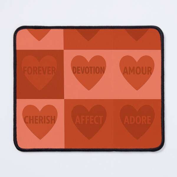 Item preview, Monochrome Red Hearts with Love Words Grid designed and sold by Owcomm.