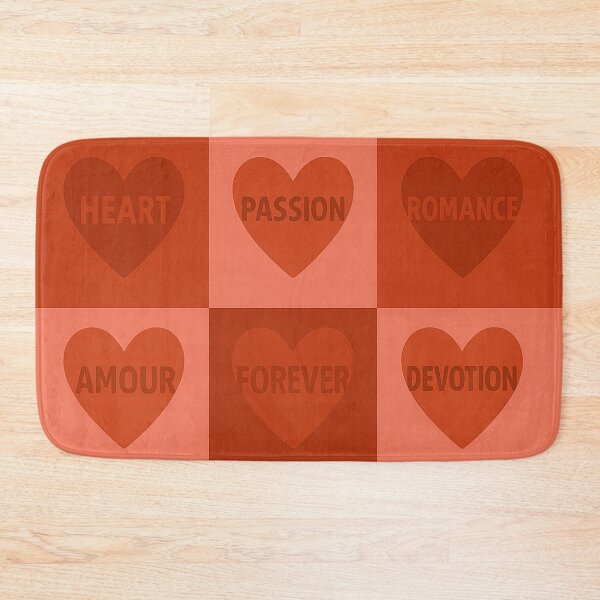 Item preview, Monochrome Red Hearts with Love Words Grid designed and sold by Owcomm.