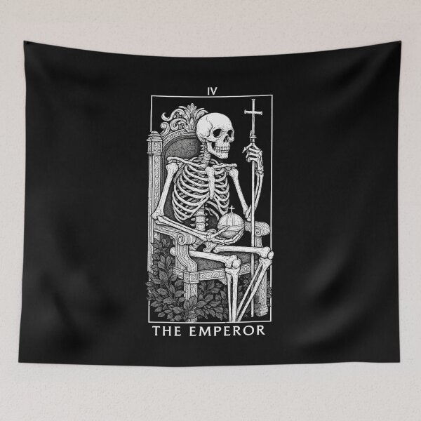 Item preview, The Emperor - Major Arcana - Skeleton Tarot Cards designed and sold by Boriken Brujas.