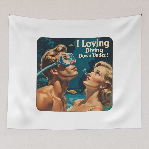 Item preview, I love diving down under! designed and sold by NicMacTees.