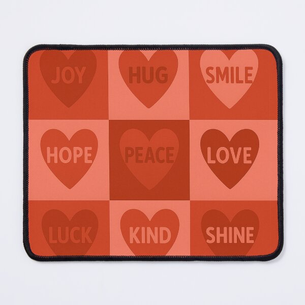 Item preview, Red Hearts with Positive Words Grid designed and sold by Owcomm.