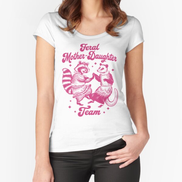 Item preview, Feral Mother Daughter Team Funny Raccoon & Possum Retro designed and sold by CutenessKlub.