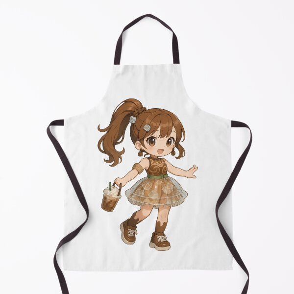 Item preview, Kawaii sweet girl with iced coffee dress designed and sold by Candie_Loudenfrau_Art.