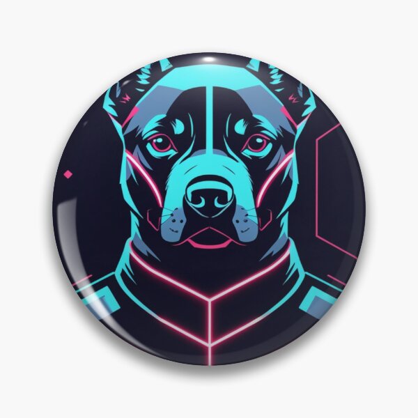 Item preview, Cyberpunk Neon Dog Illustration designed and sold by Color Drift.