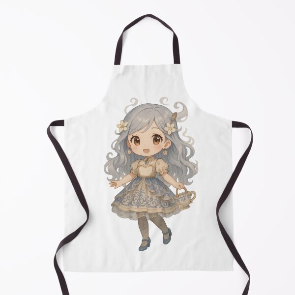 Item preview, Sweet Kawaii Girl in Earl Grey Tea Dress designed and sold by Candie_Loudenfrau_Art.