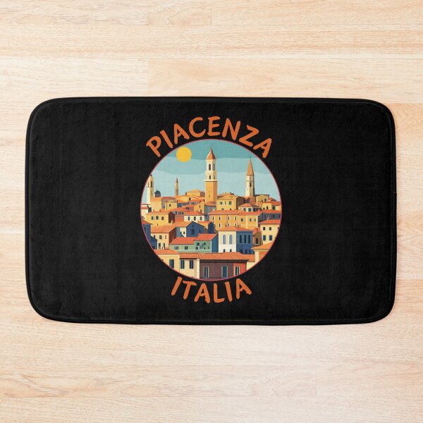 Item preview, Piacenza in Emilia-Romagna Italy Retro Travel Art Circle Emblem designed and sold by MaateoDesign.