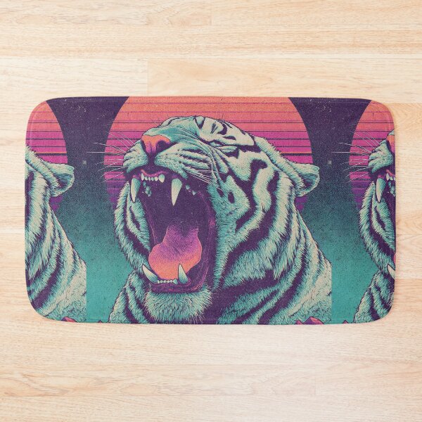 Item preview, Retro Neon Roaring Tiger designed and sold by Kollibri.